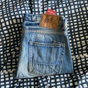 NWT PRPS Rambler Selvedge Skinny jeans distressed men’s size 34 button fly pants